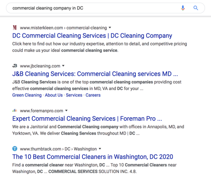 Commercial Cleaning Companies DC